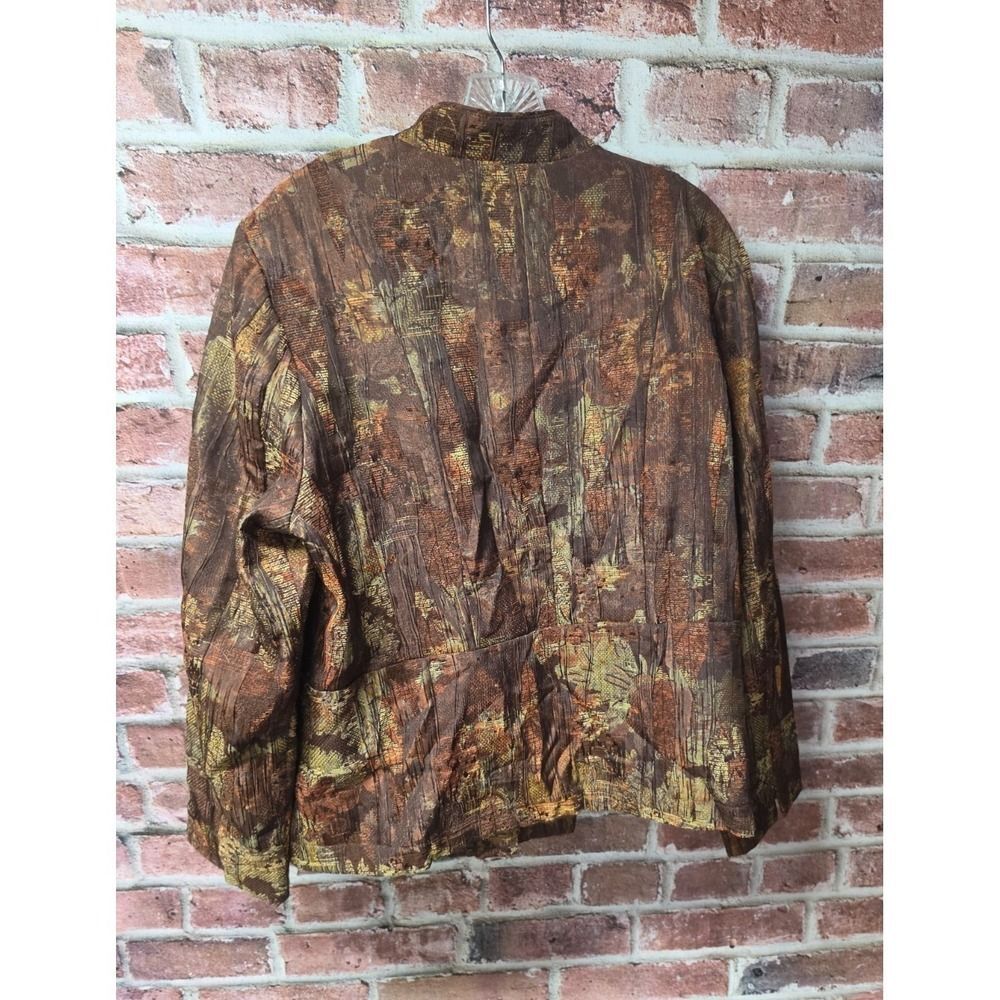 Women's COLDWATER CREEK Abstract Print Lined Jacket Size 16 - Picture 7 of 8